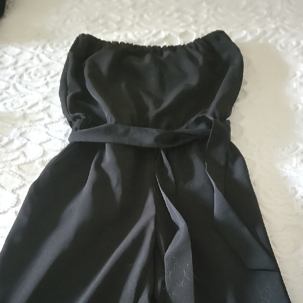 Loft Black Strapless Jumpsuit